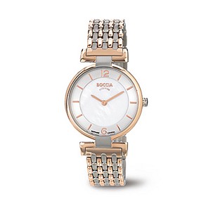 Boccia Titanium Rose gold plated Matte Ladies Watch - 3238-05